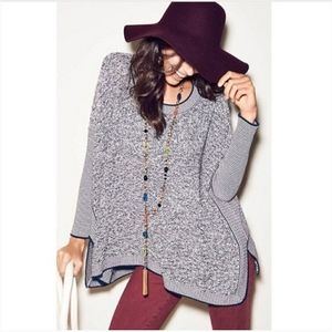 Cabi port of call navy oversized knit sweater XS